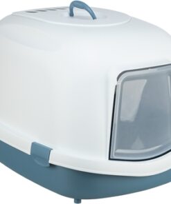 Kattenbak Primo Xxl Top Met Kap Blauw / Wit 71X56X47 Cm