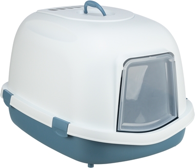 Kattenbak Primo Xxl Top Met Kap Blauw / Wit 71X56X47 Cm