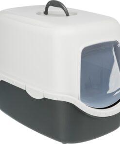 Kattenbak Vico Met Kap Donkergrijs / Lichtgrijs 56X40X40 Cm