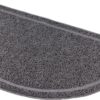 Schoonloopmat Voor Kattenbakken Halfrond Pvc Antraciet 59X35 Cm 2 St