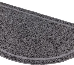Schoonloopmat Voor Kattenbakken Halfrond Pvc Antraciet 59X35 Cm 2 St