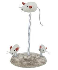 Muizen Op Spiraalveren Pluche Met Catnip 22X15X15 Cm 2 St