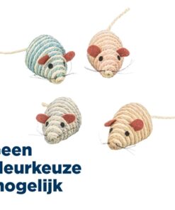 Muis Sisal Assorti 10 Cm 4 St