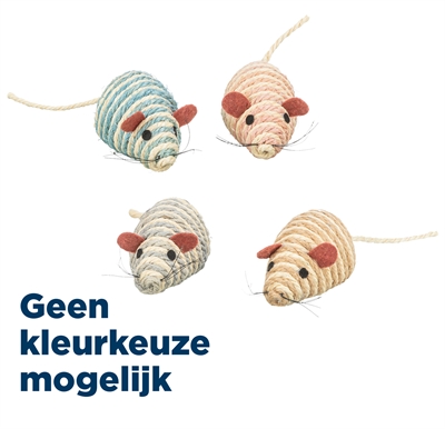 Muis Sisal Assorti 10 Cm 4 St