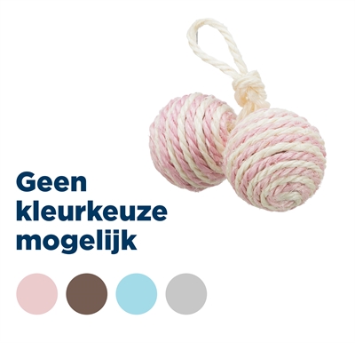 2 Ballen Aan Koord Sisal Assorti 4,5X4,5X4,5 Cm 4 St