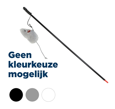 Speelhengel Muis Kunststof / Pluche Met Catnip 100 Cm 4 St