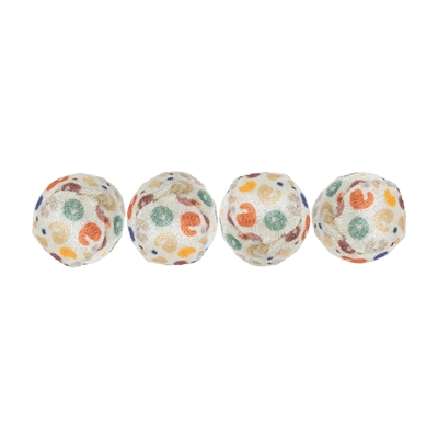 Set Ballen Met Luipaardprint Pluche 4X4X4 Cm 4X4 St