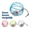 Muis In Traliebal Pluche Assorti 6X6X6 Cm 24 St