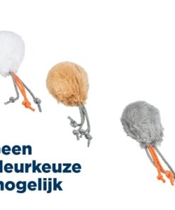 Bal Met Touwtjes Pluche Met Kattenmunt Assorti 4X4X4 Cm 100 St
