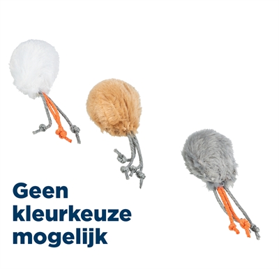 Bal Met Touwtjes Pluche Met Kattenmunt Assorti 4X4X4 Cm 100 St
