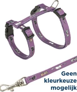 Kittentuig Junior Met Riem Kattenmotief Assorti 21-33X0,8 Cm 120 Cm 4 St