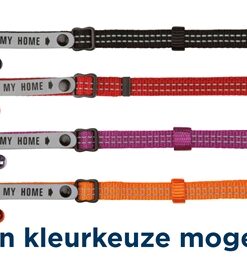 Kattenhalsband Met Adresflap My Home Reflecterend Assorti 4 St