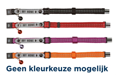 Kattenhalsband Met Adresflap My Home Reflecterend Assorti 4 St