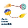 Set Ratelballen Met Staart Kunststof Assorti 4X4X4 Cm 4X2 St