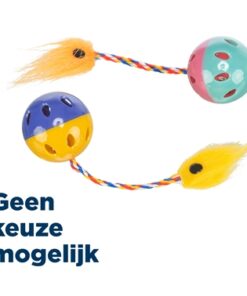 Set Ratelballen Met Staart Kunststof Assorti 4X4X4 Cm 4X2 St