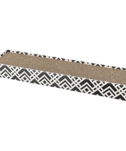 Krabkarton Scratchy Catnip Zwart / Wit 48X13X5 Cm