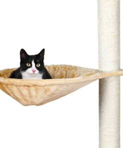 Hangmand Voor Krabpalen Langhaarpluche Beige 45X45 Cm
