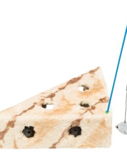 Cat's Cheese Met Speelhengel & Speelballen Pluche 36X26X8 Cm 2 St