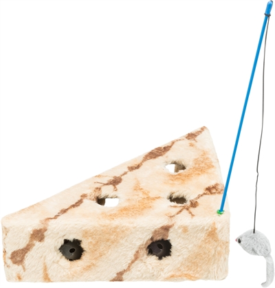 Cat's Cheese Met Speelhengel & Speelballen Pluche 36X26X8 Cm 2 St