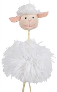 Schaap Aan Elastisch Koord Pluche Met Catnip 20 Cm 4 St