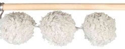 Speelhengel Ballen Hout / Pluche Met Catnip 35 Cm 4 St