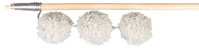 Speelhengel Ballen Hout / Pluche Met Catnip 35 Cm 4 St