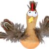 Tuimel-Kip Met Microchip Veren Pluche Met Catnip 10 Cm 4 St