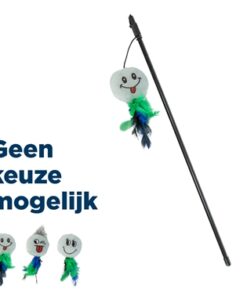 Speelhengel Smiley Kunststof / Pluche Met Catnip 50 Cm 4 St