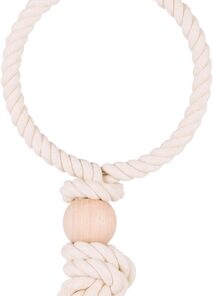 Touwring Met Houten Blok Naturel 19X19 Cm 3 St