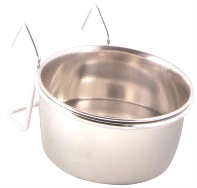 Voerbak Met Houder Om Op Te Hangen Rvs 150 Ml 7 Cm