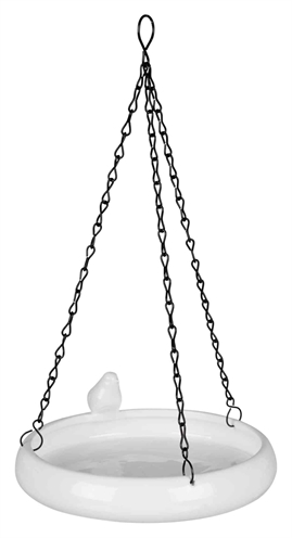 Vogeldrinkschaal Hangend Keramiek Wit 21X21 Cm 500 Ml 3 St