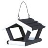 Natura Voederhuis Hangend Grenenhout Zwart / Wit 17X14X19 Cm