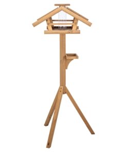 Natura Voederhuis Met Standaard En Silo Grenenhout Bruin 53X53X28/140 Cm