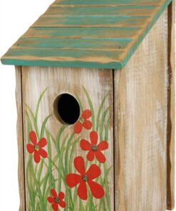 Nestkastje Beschilderd Hout 15X14X28 Cm Gat 3,3 Cm