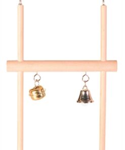Trapezeschommel Dubbel Met Bel Hout 12X20 Cm 4 St