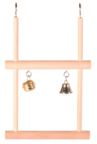 Trapezeschommel Dubbel Met Bel Hout 12X20 Cm 4 St