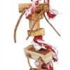 Speelgoed Met Touw En Leren Bandjes Hout Kleurig 35 Cm 3 St