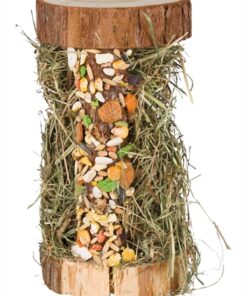 Toren Schorshout Met Hooi / Knabbelstang 13X13X17 Cm 110 Gr