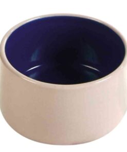 Voerbak Keramiek Crème / Blauw 7 Cm 100 Ml 4 St