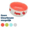 Voerbak Konijnmotief Keramiek Assorti 11 Cm 250 Ml 4 St
