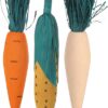 Set Knabbelhout Hout / Stro 10 Cm 4X3 St