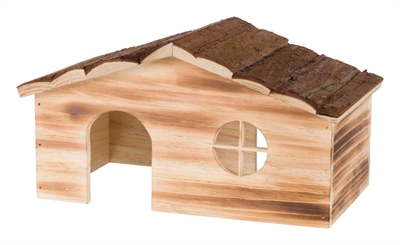 Huis Ragna 2 Uitgangen Cavia Schorshout Gevlamd 35X20X18 Cm