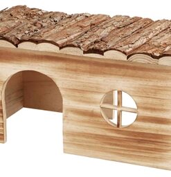 Huis Grete 2 Uitgangen Cavia Schorshout Gevlamd 35X20X18 Cm