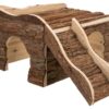 Huis Ineke 2 Uitgangen Konijn Schorshout 50X38X25 Cm