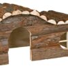 Huis Hanna Konijn Schorshout Gevlamd 43X28X22 Cm