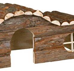 Huis Hanna Konijn Schorshout Gevlamd 43X28X22 Cm