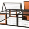Natura Ren Met Afdekking Hout Zwart / Bruin 150X150X53 Cm
