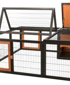 Natura Ren Met Afdekking Hout Zwart / Bruin 150X150X53 Cm
