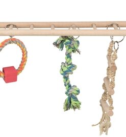 Hangbrug Met Touwladder & Speelgoed Hamster Hout 29X9X25 Cm 3 St