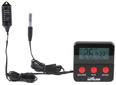 Reptiland Thermometer / Hygrometer Digitaal Met Afstandssensor 6X6 Cm